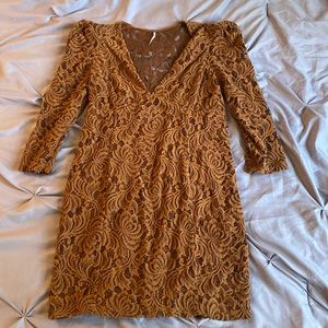 Free People V-neck lace dress